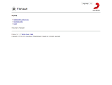 Tablet Screenshot of filevault.sonymusic.ca